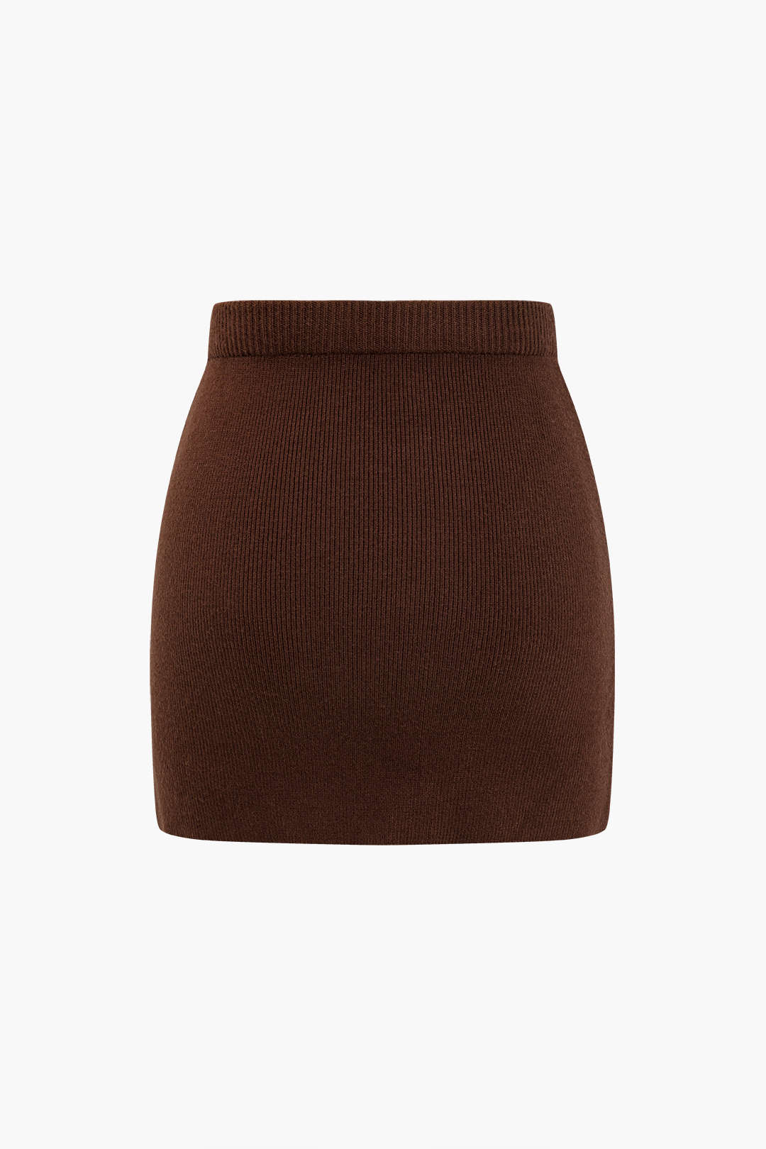 Basic Solid Knit Mini Skirt