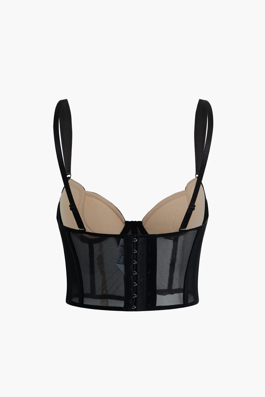 Hook And Eye Mesh Bustier Cami Top