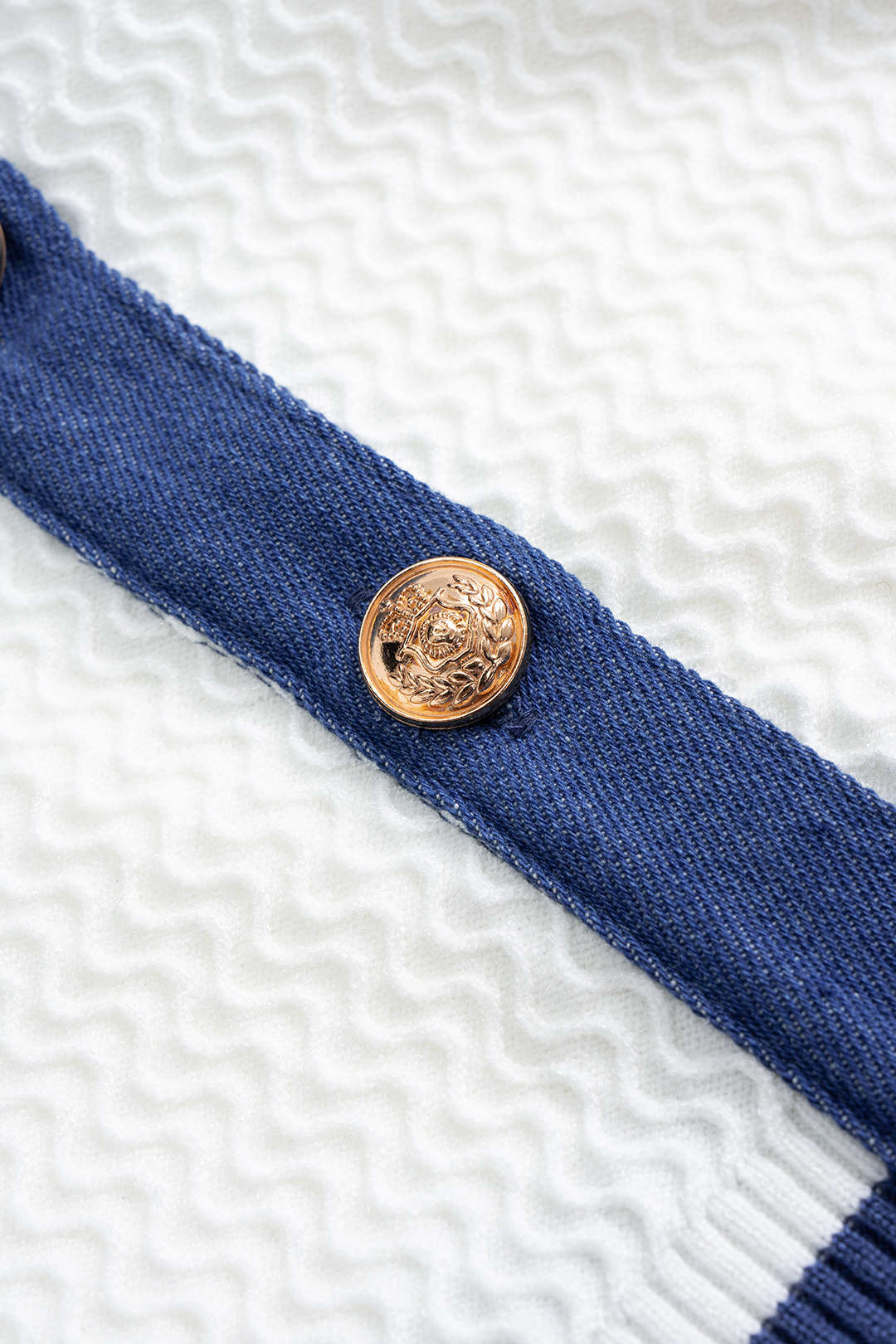 Knit Metallic Button Contrast Sweater Cardigan