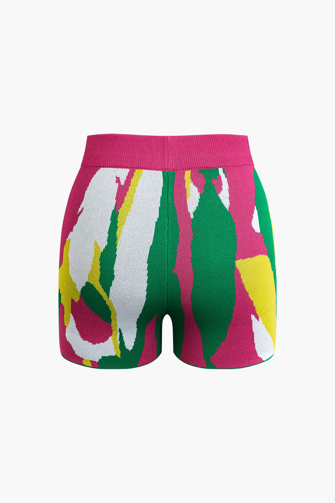Color Block Knit Cami Top And Shorts Set