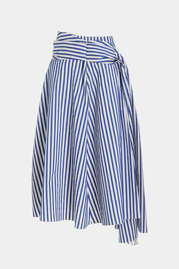 Contrast Stripe Tie Skirt