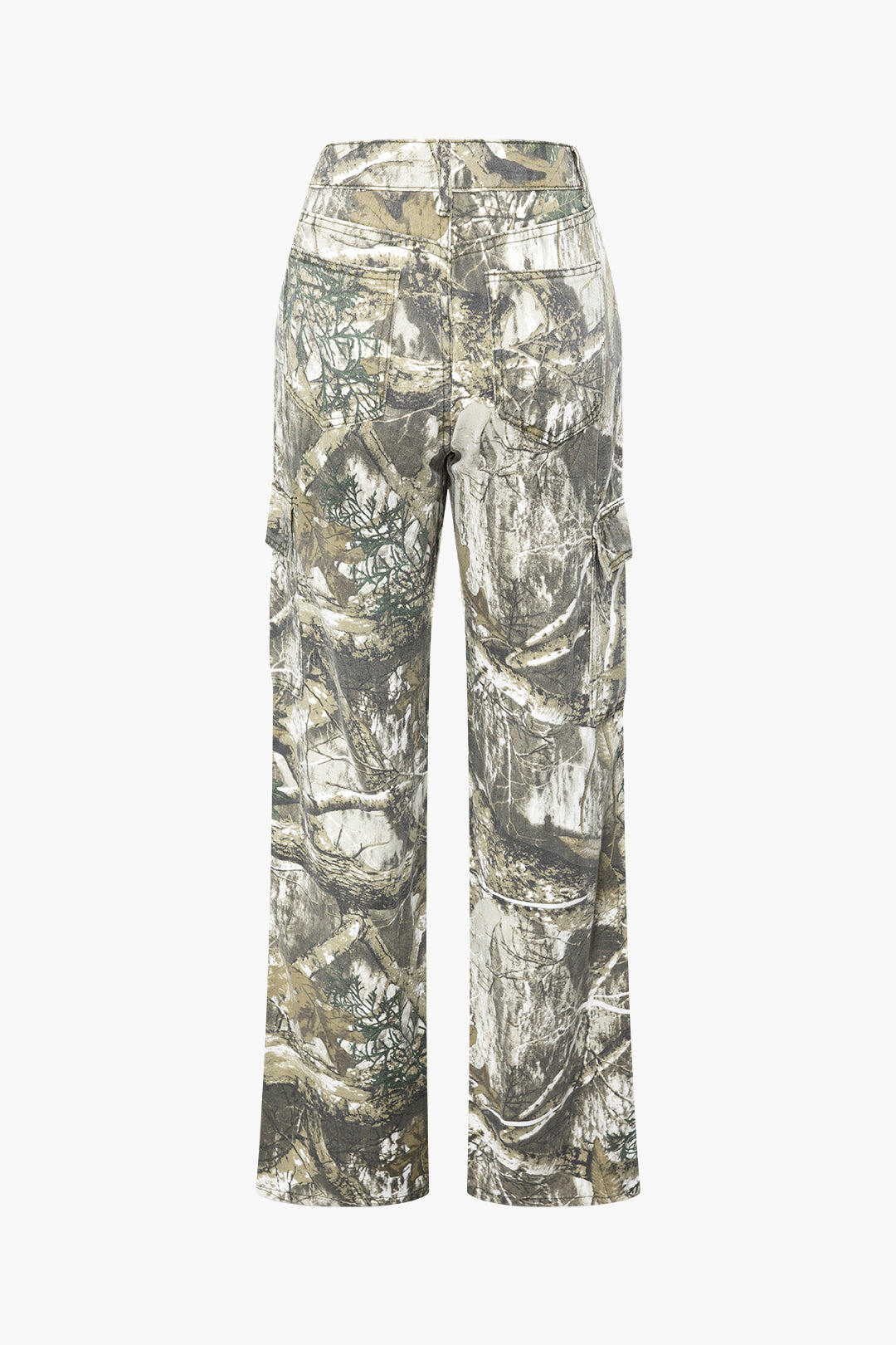 Abstract Print Straight Leg Jeans