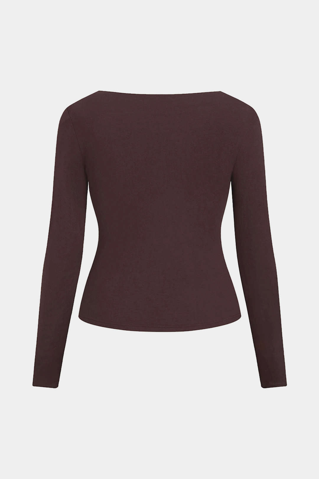 Plus Size Asymmetrical Neck Long-Sleeve Top
