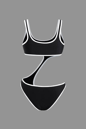 Contrast Trim One-Piece Swimsuit