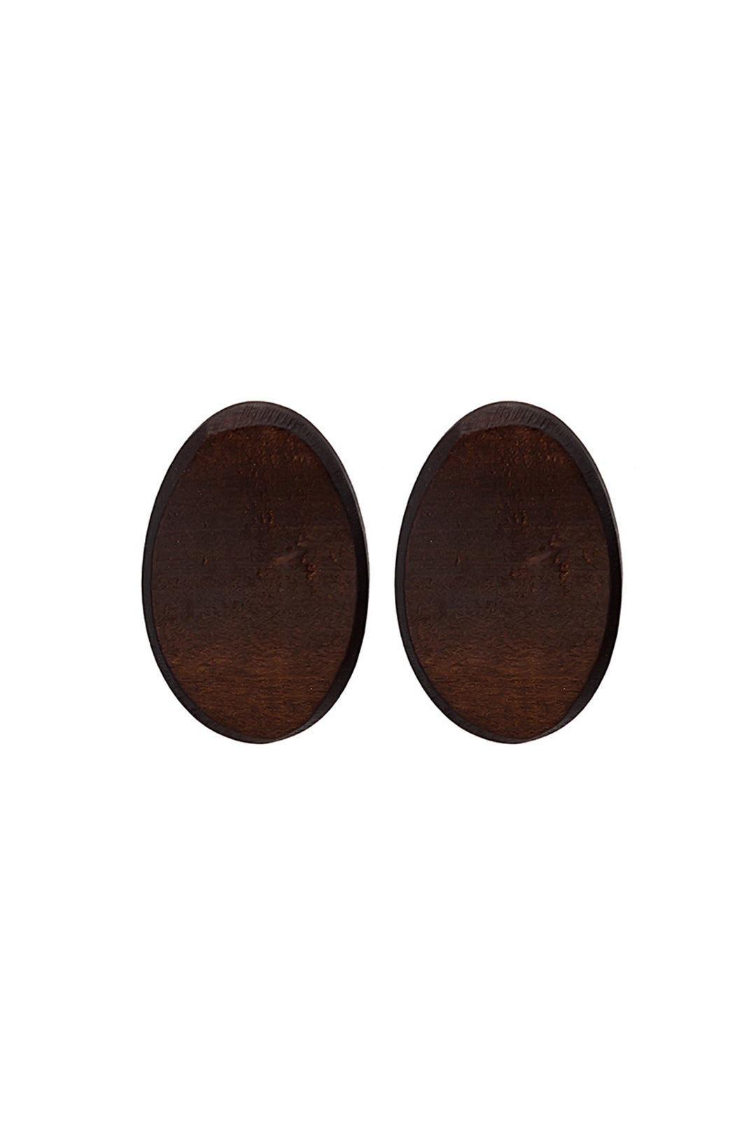 Boho Oval Wooden Earrings