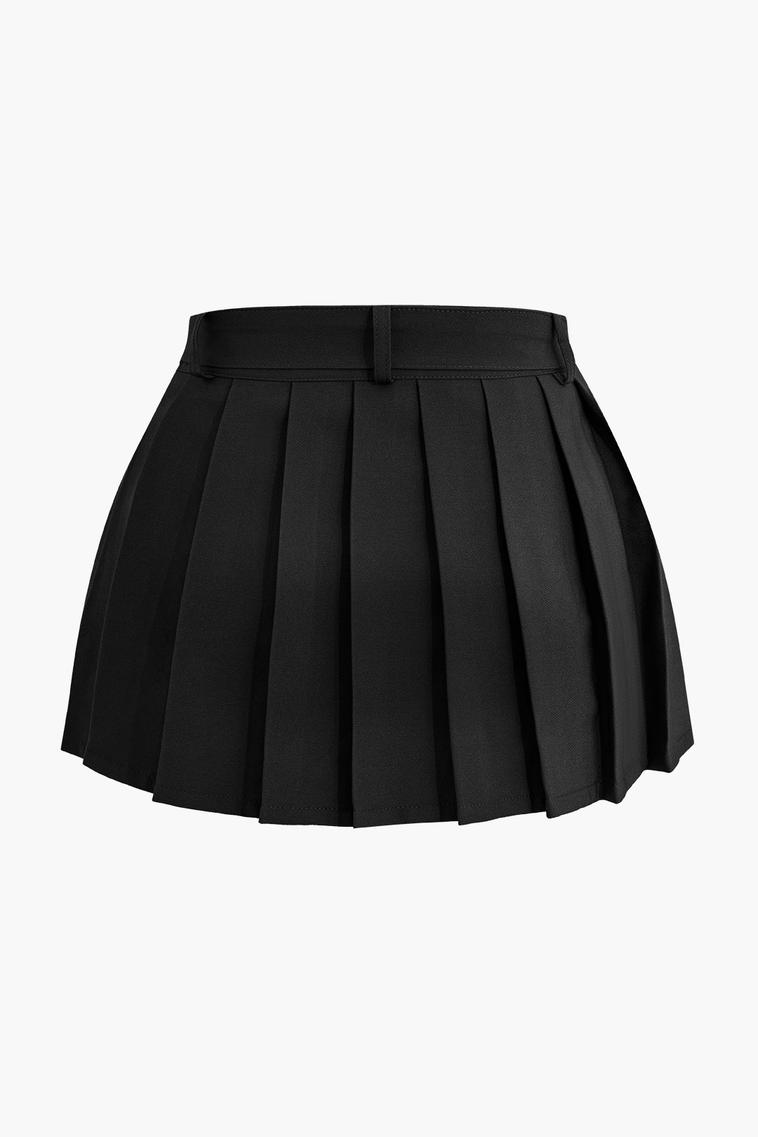 Buckle Layer Pleated Mini Skirt – Micas