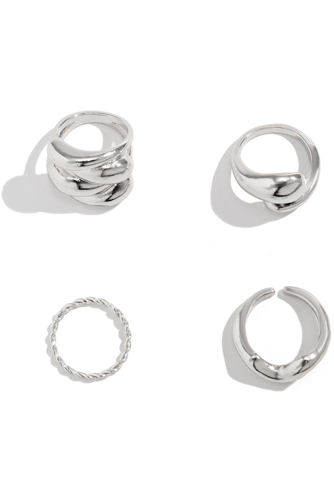 4pc Metal Ring Set