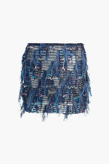 Fringe Mini Skirt