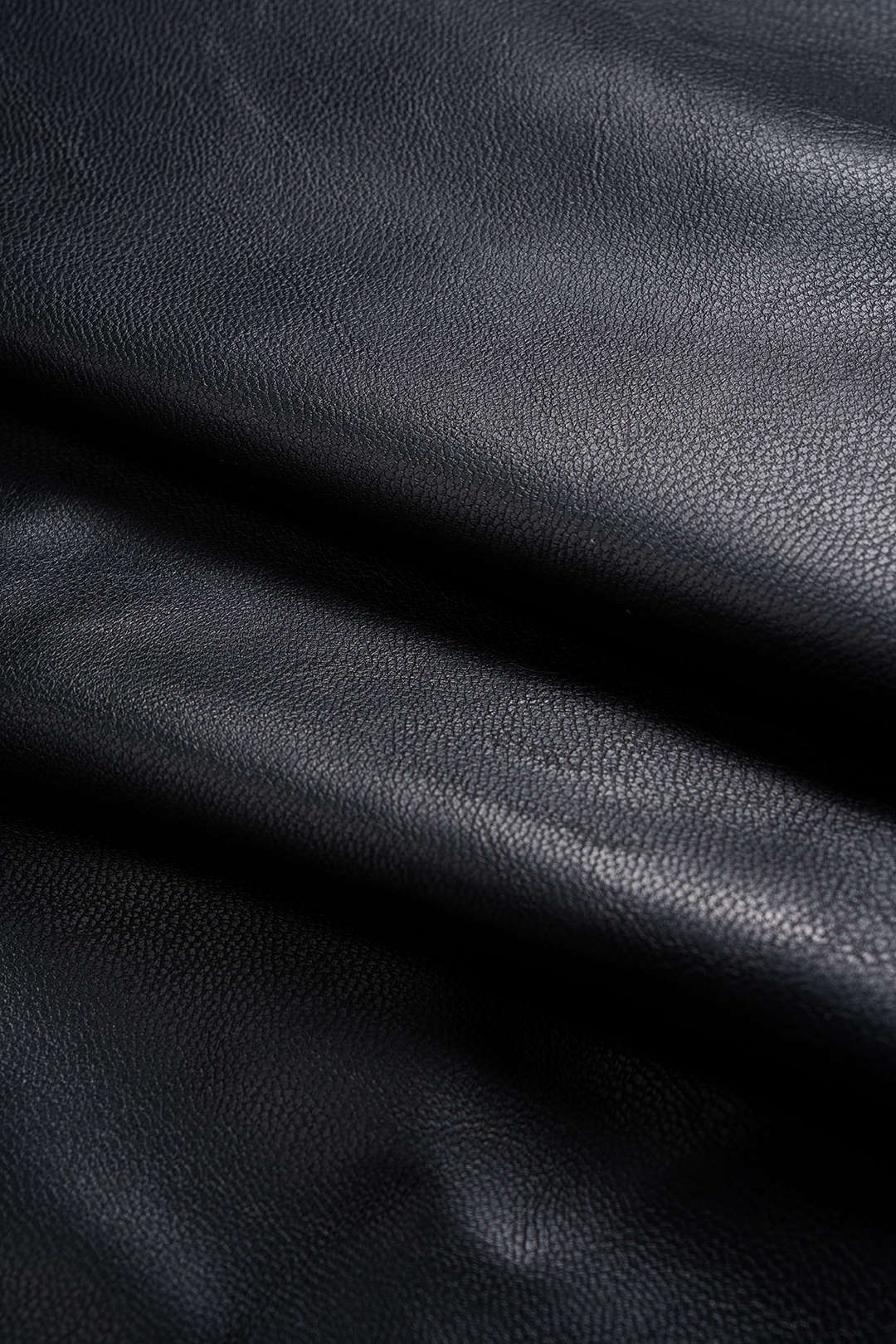 Faux Leather High Slit Ruched Crossed Skirt