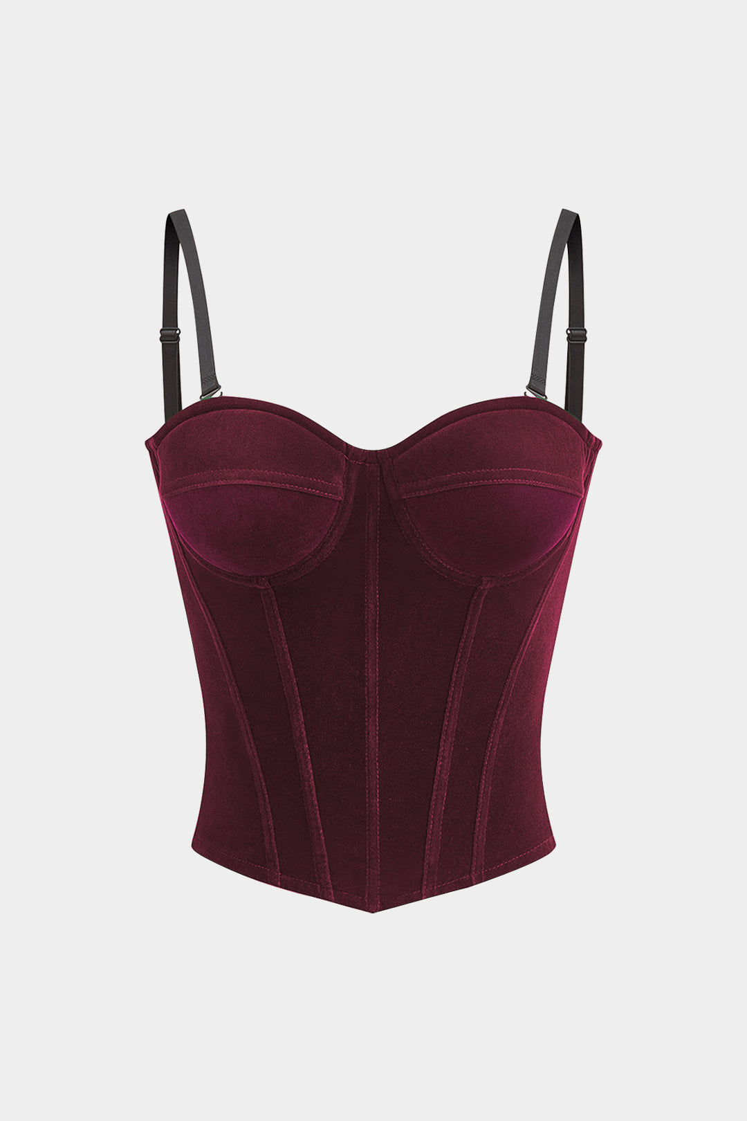 Samt Slip Bustier Korsett Taille Cami Top