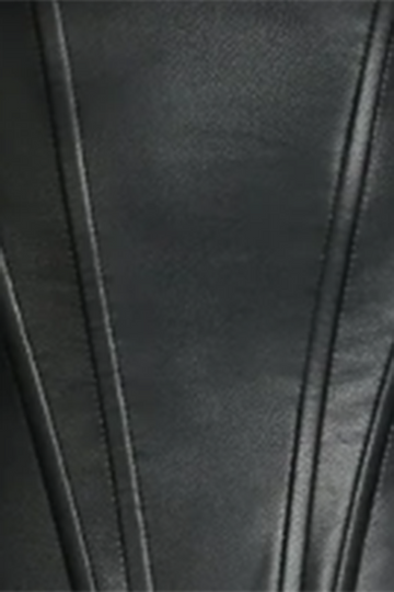 Faux Leather Ruched Corset Tube Top