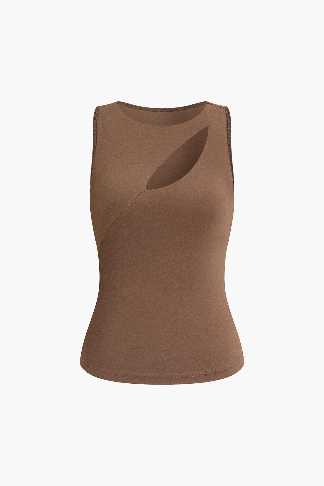 Basic Solid Cut Out Tank Top
