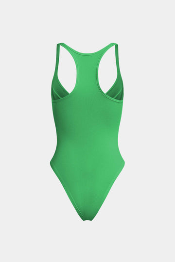 Bażiku Solidu Deep-V Neck Bustier Bodysuit