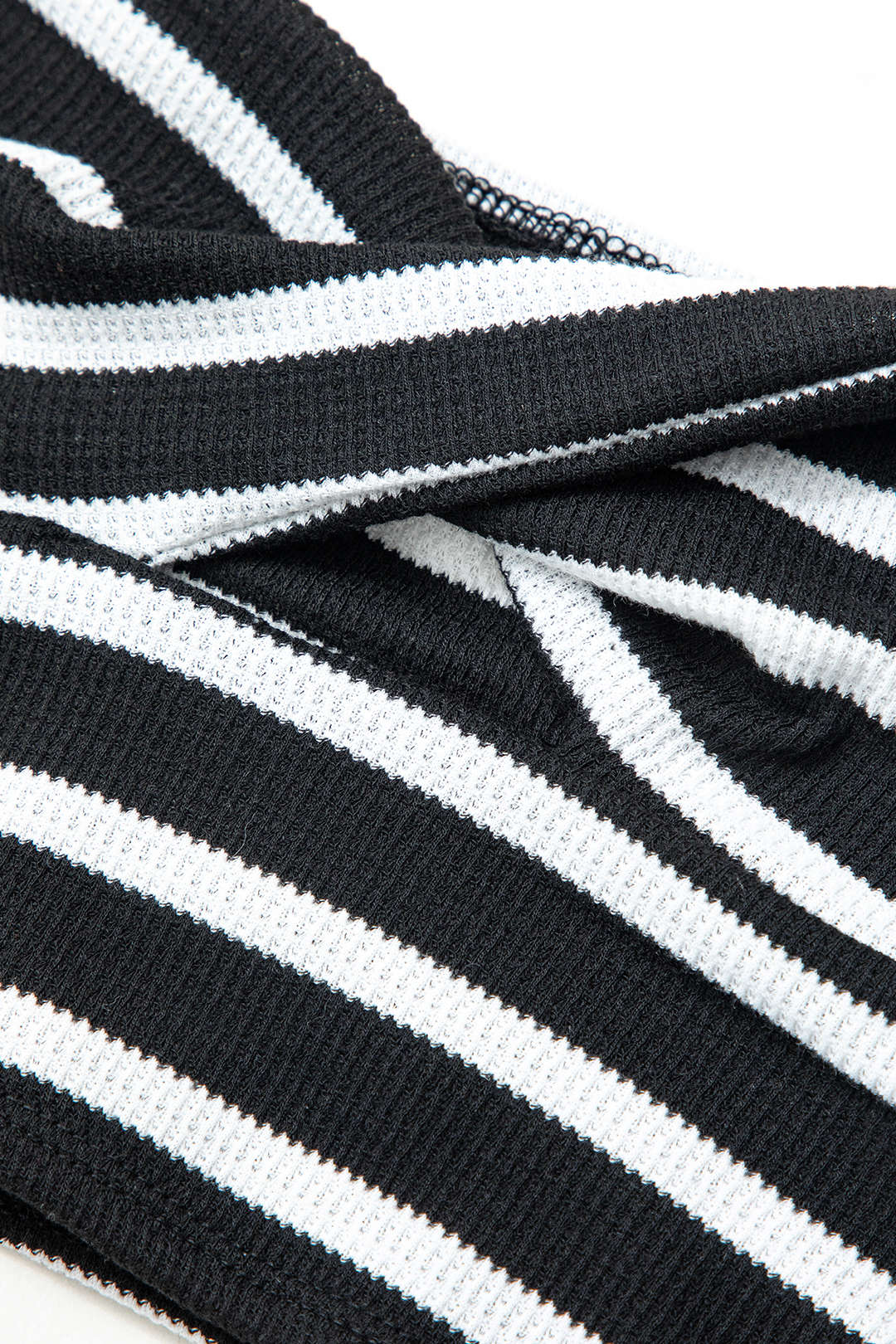 Stripe Twist Cut Out Knit Crop Tube Top