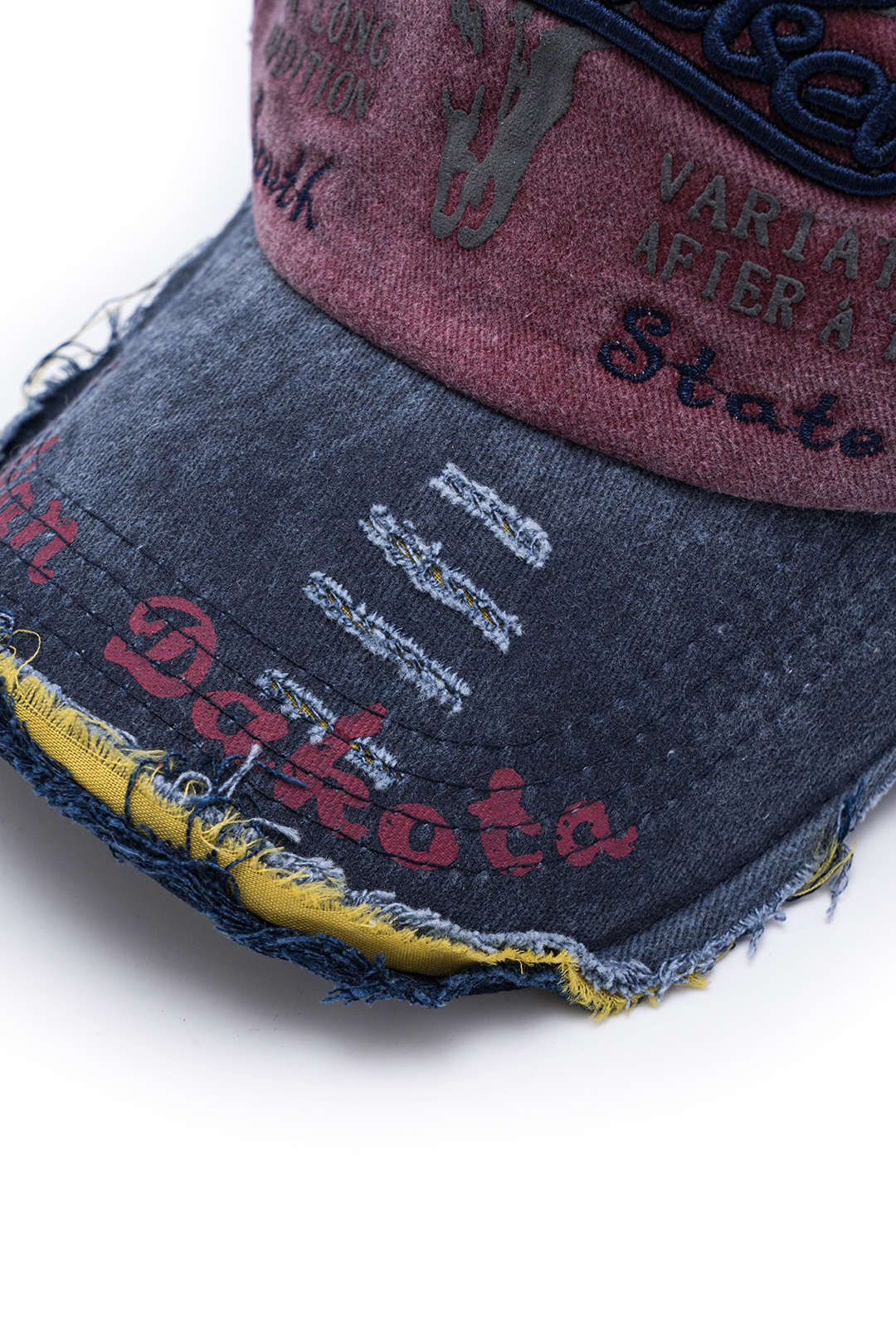 Letter Embroidery Distressed Baseball Hat