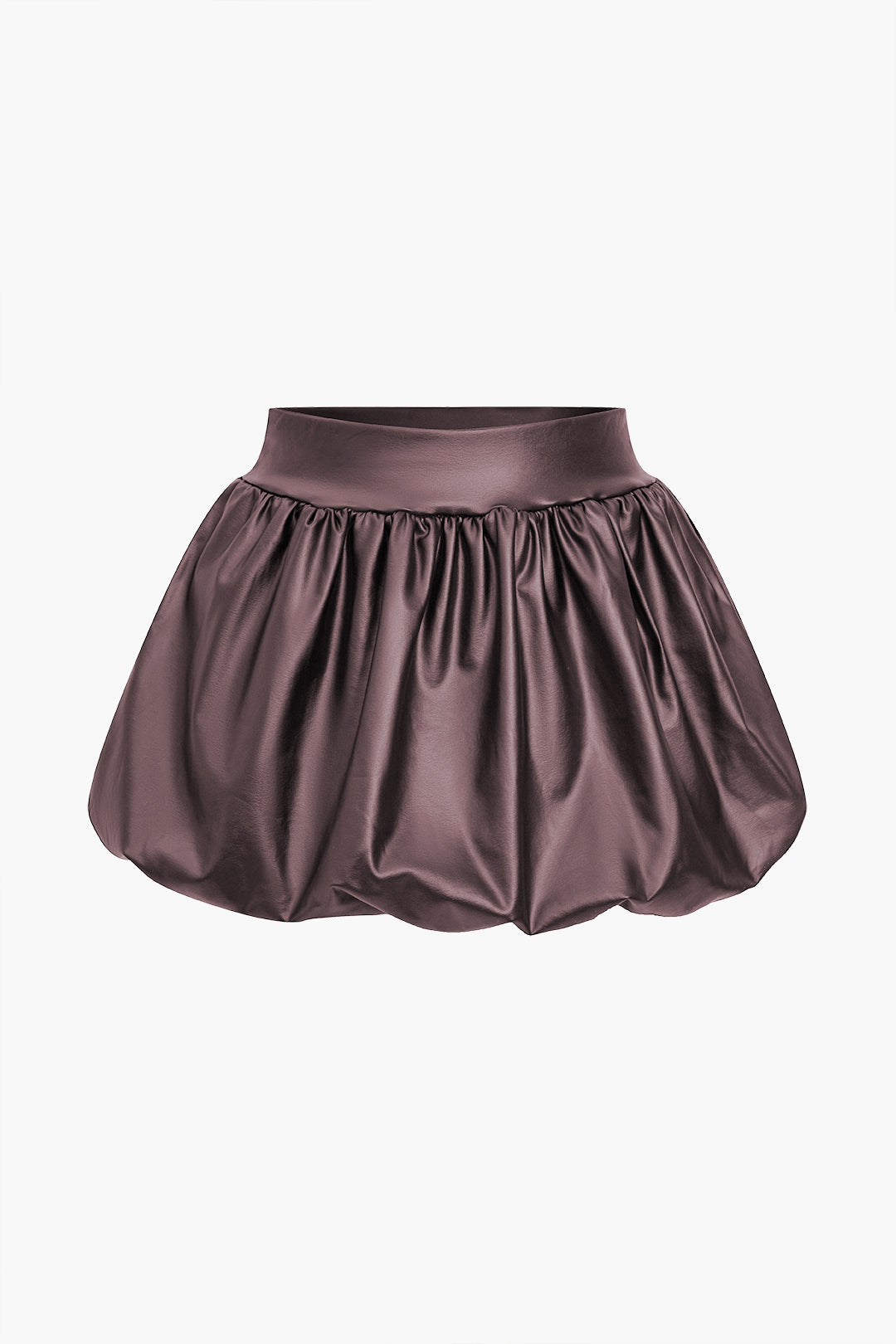 Solidu Ġilda Faux Ruched Puff Falda