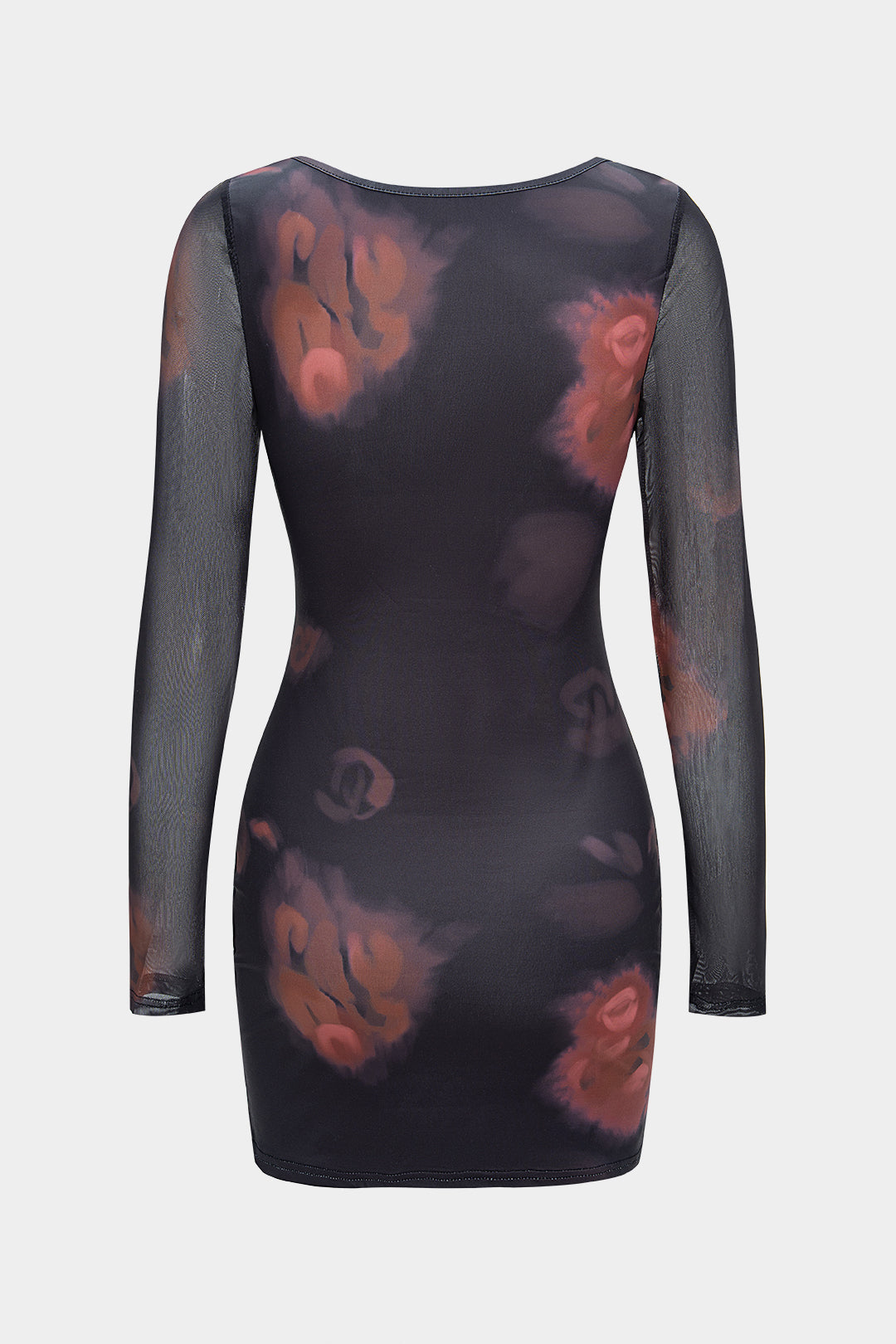 Floral Print Patchwork Lace Trim Sleeveless Mini Dress – Micas