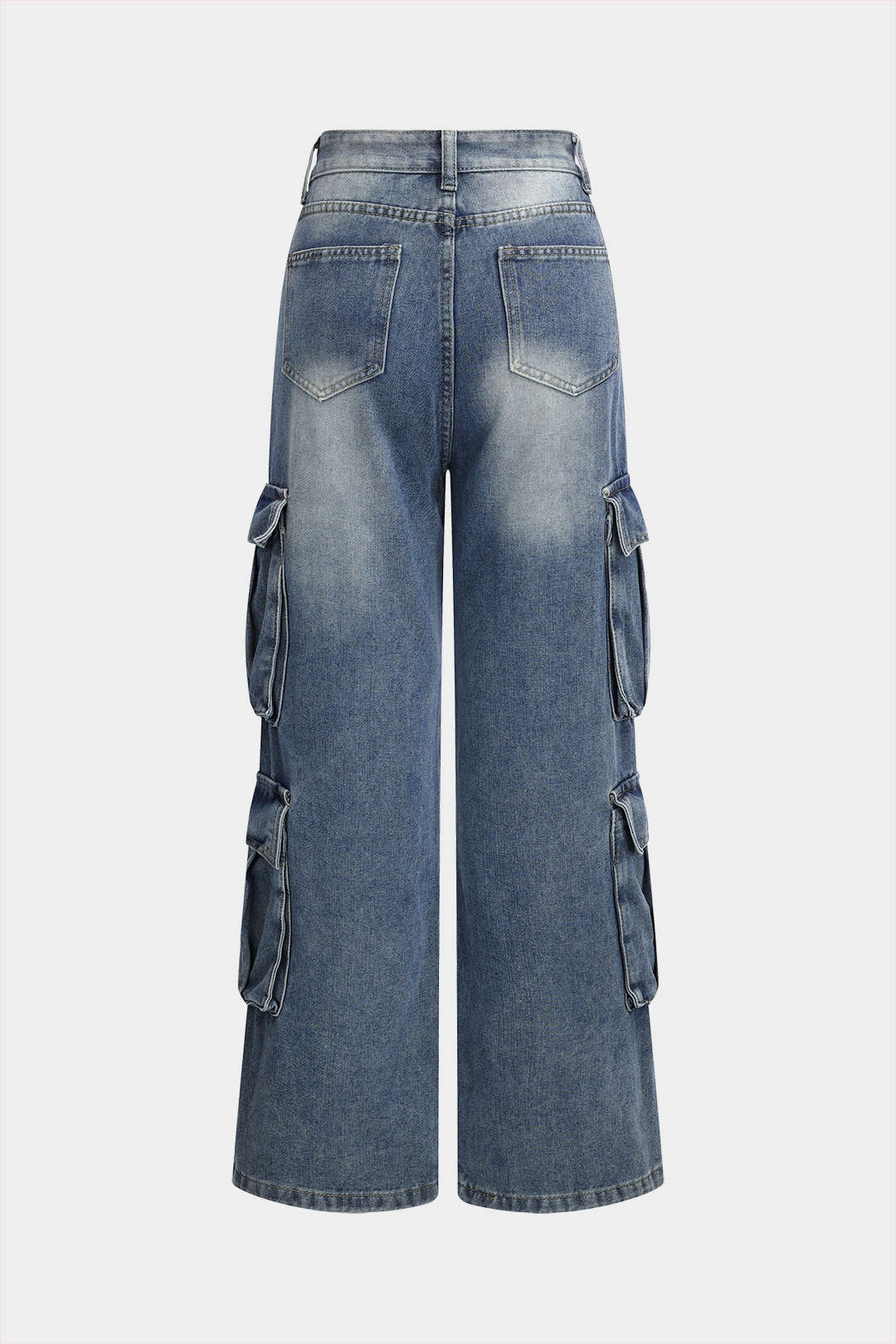 Denim Pocket Wide Leg Pant Jeans