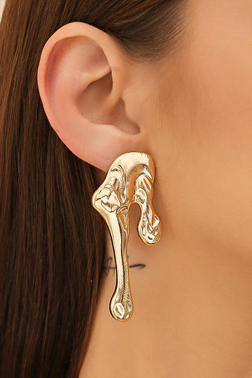Lava Texture Metal Earrings