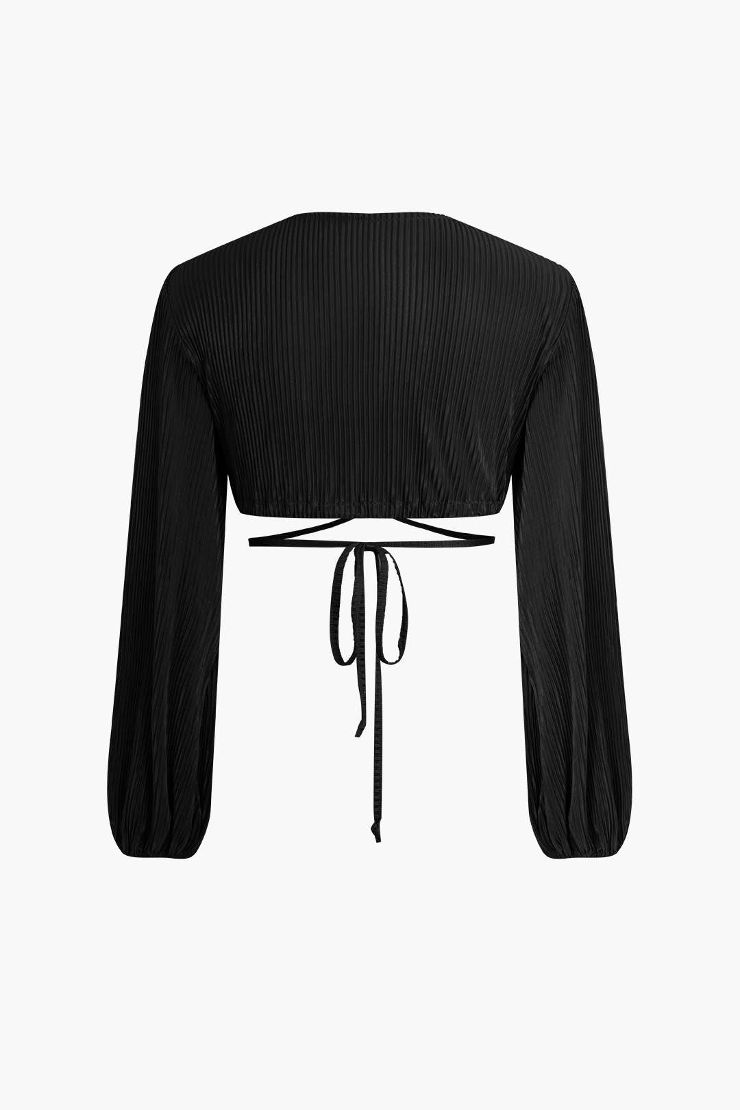 Tie V-neck Crop Top And Twist Split Asymmetrical Skirt Set