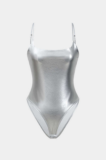 Bodysuit Bażiku Solidu Ġilda Faux