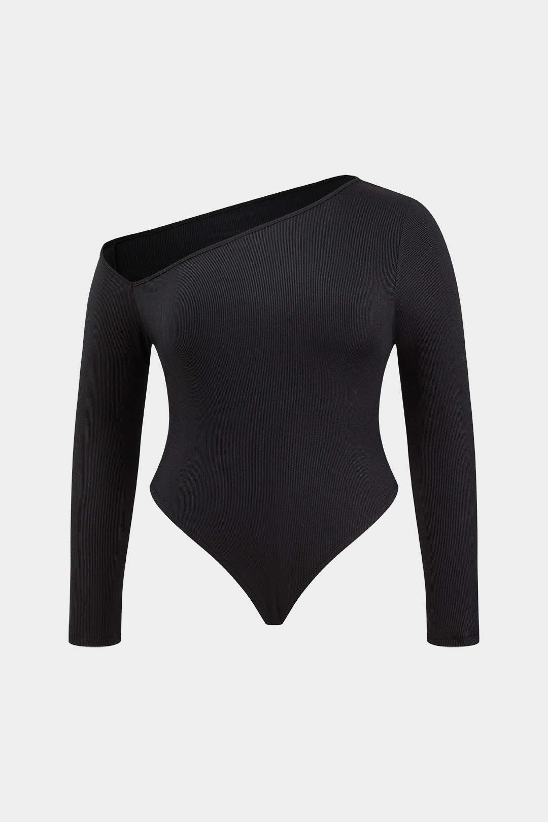 Plus -Größe asymmetrischer Bodysuit