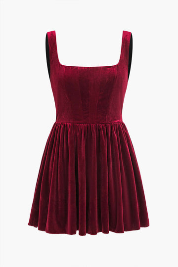 Velvet Sleeveless Mini Dress