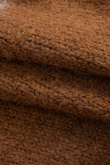 Knit Fluffy Round Neck Long-Sleeve Top