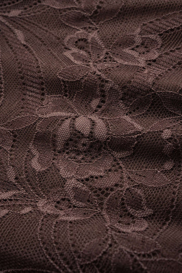 Lace Patchwork Ruched Twist Knot Slip Sleeveless Maxi Dress