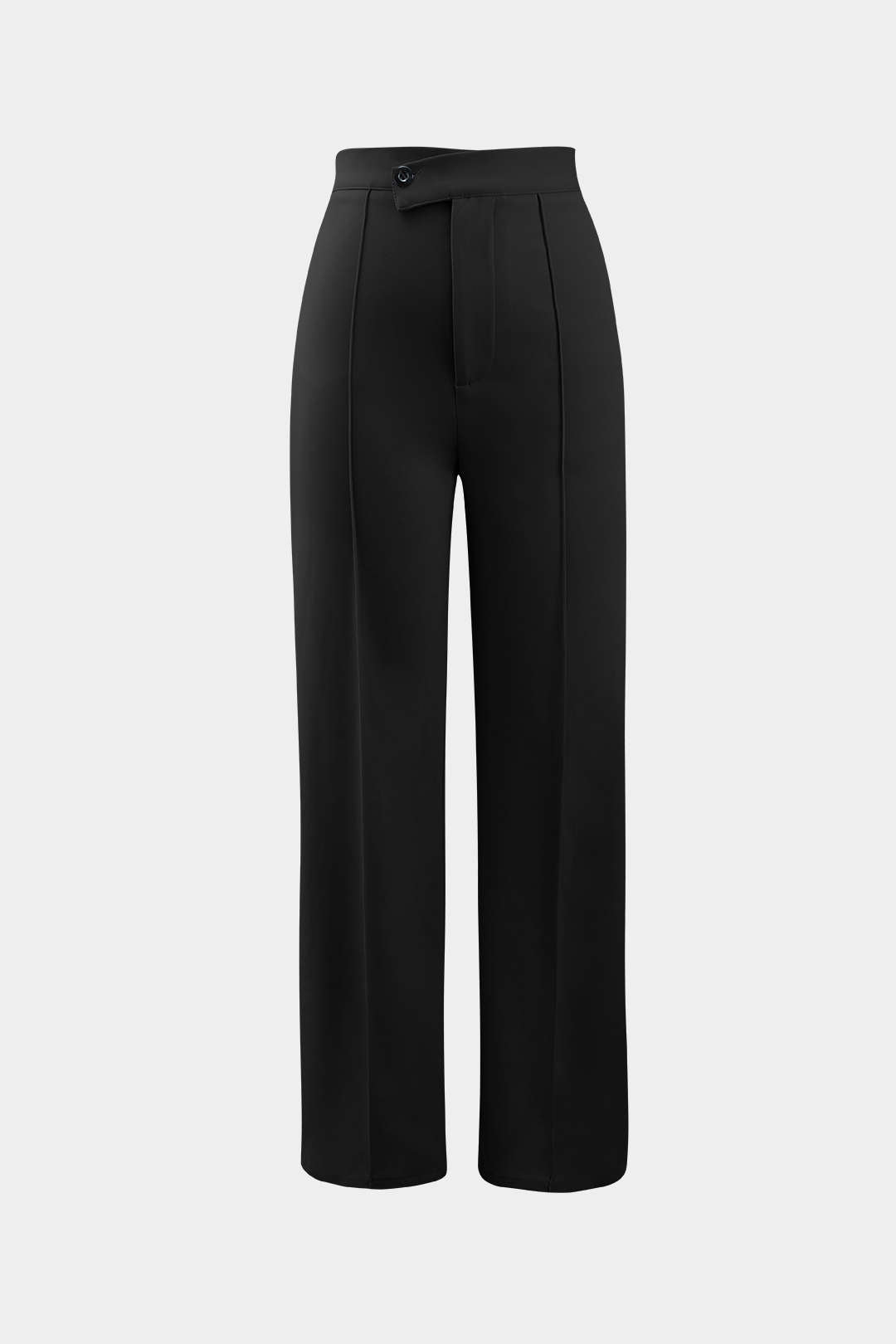 High Waisted Pressed-Crease Straight Leg Tailored Pants