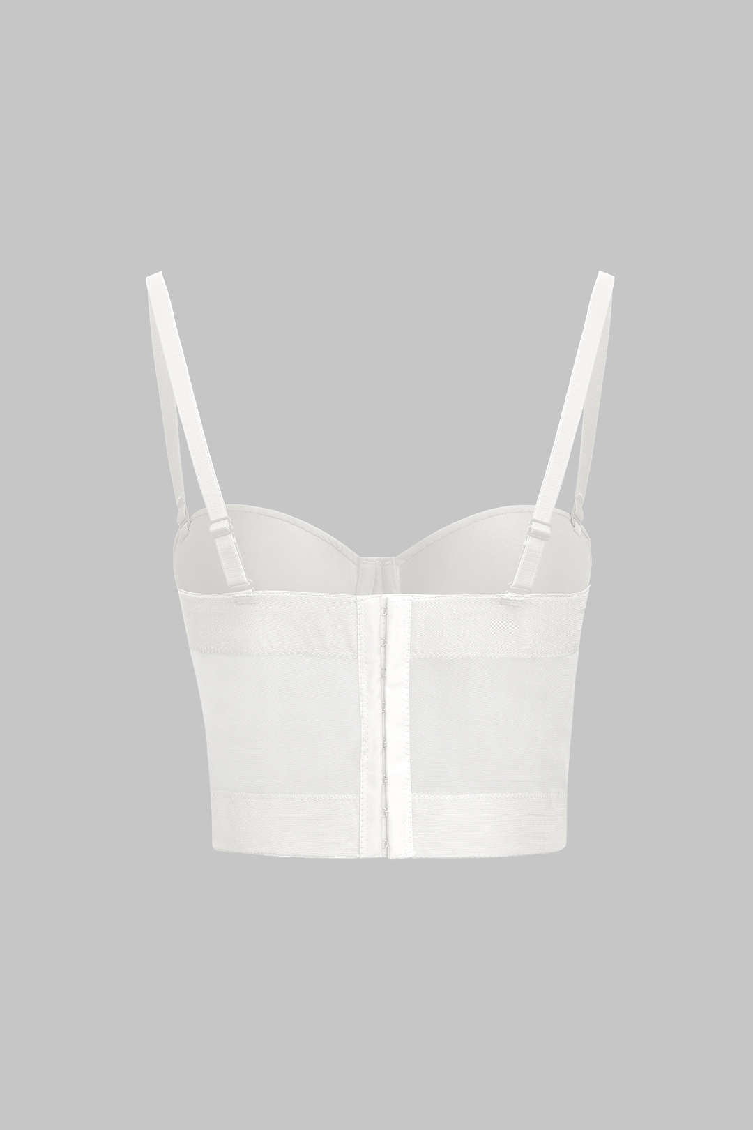 Top zo sieťoviny s kosticami Bustier