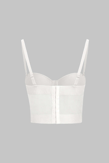 Mesh underwire bustier top