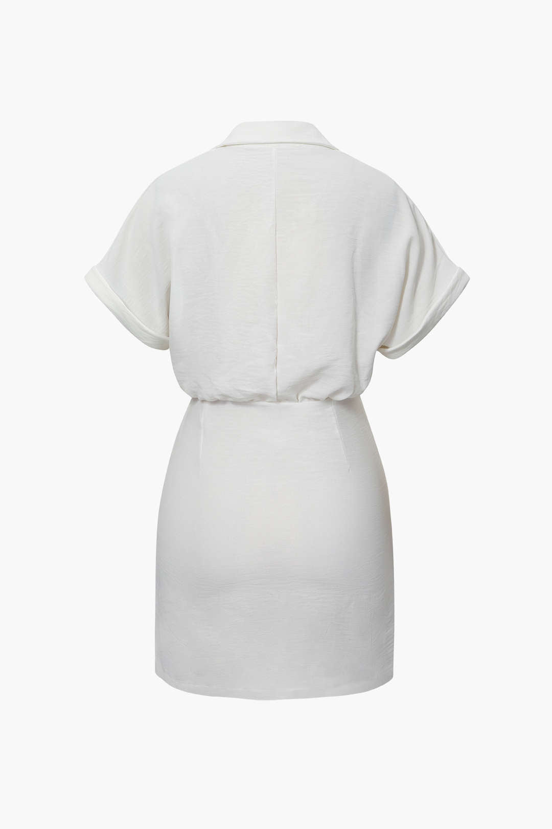 Ruched Detail Mini Shirt Dress
