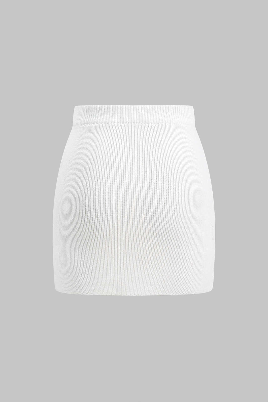 Basic Solid Knit Mini Skirt