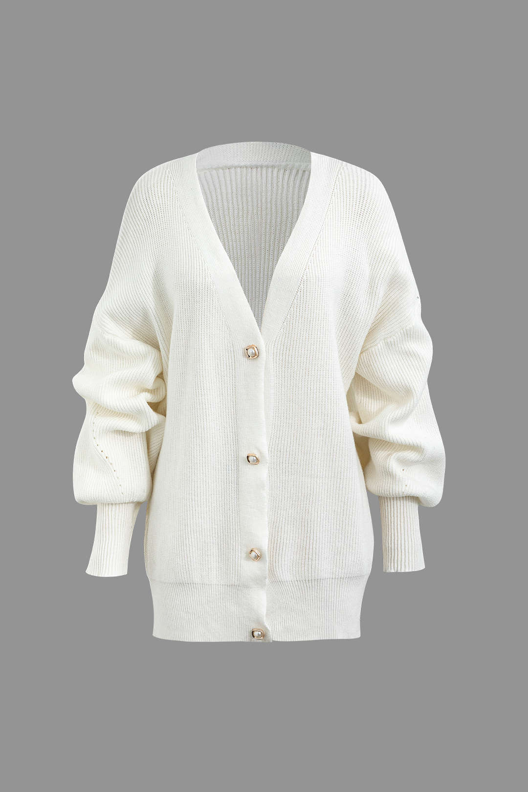 Oversized Button Front Knit Cardigan