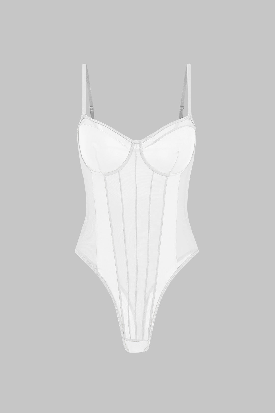 Mesh rygglöst ren lapptäcke korsett slip bodysuit