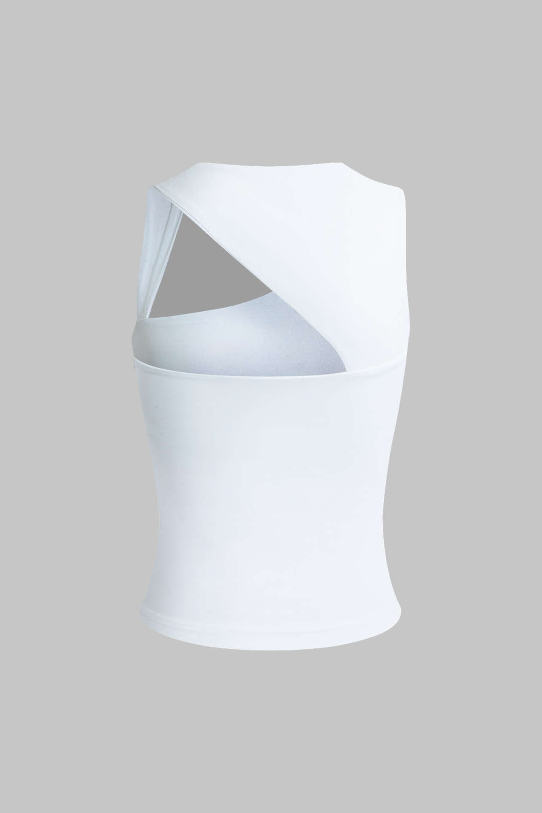 Basic Asymmetrical Cut Out Tank Top