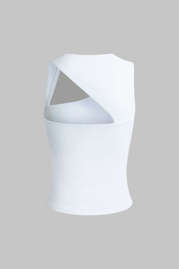 Bażiku Asimmetriku Cut Out Tank Top