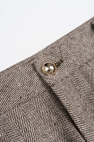 Woolen Metallic Button Pocket Pants