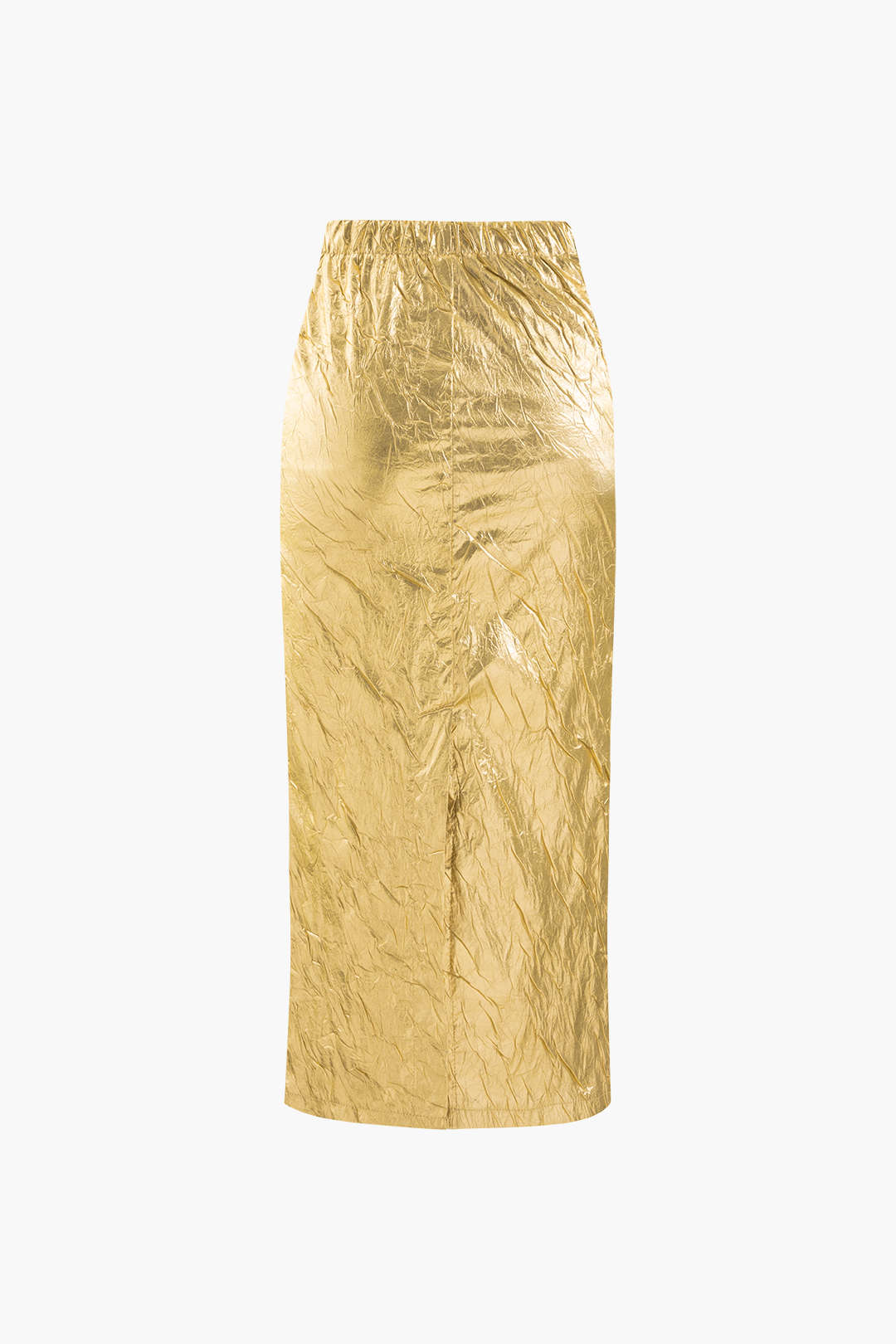 Metallic Textured Midi Skirt