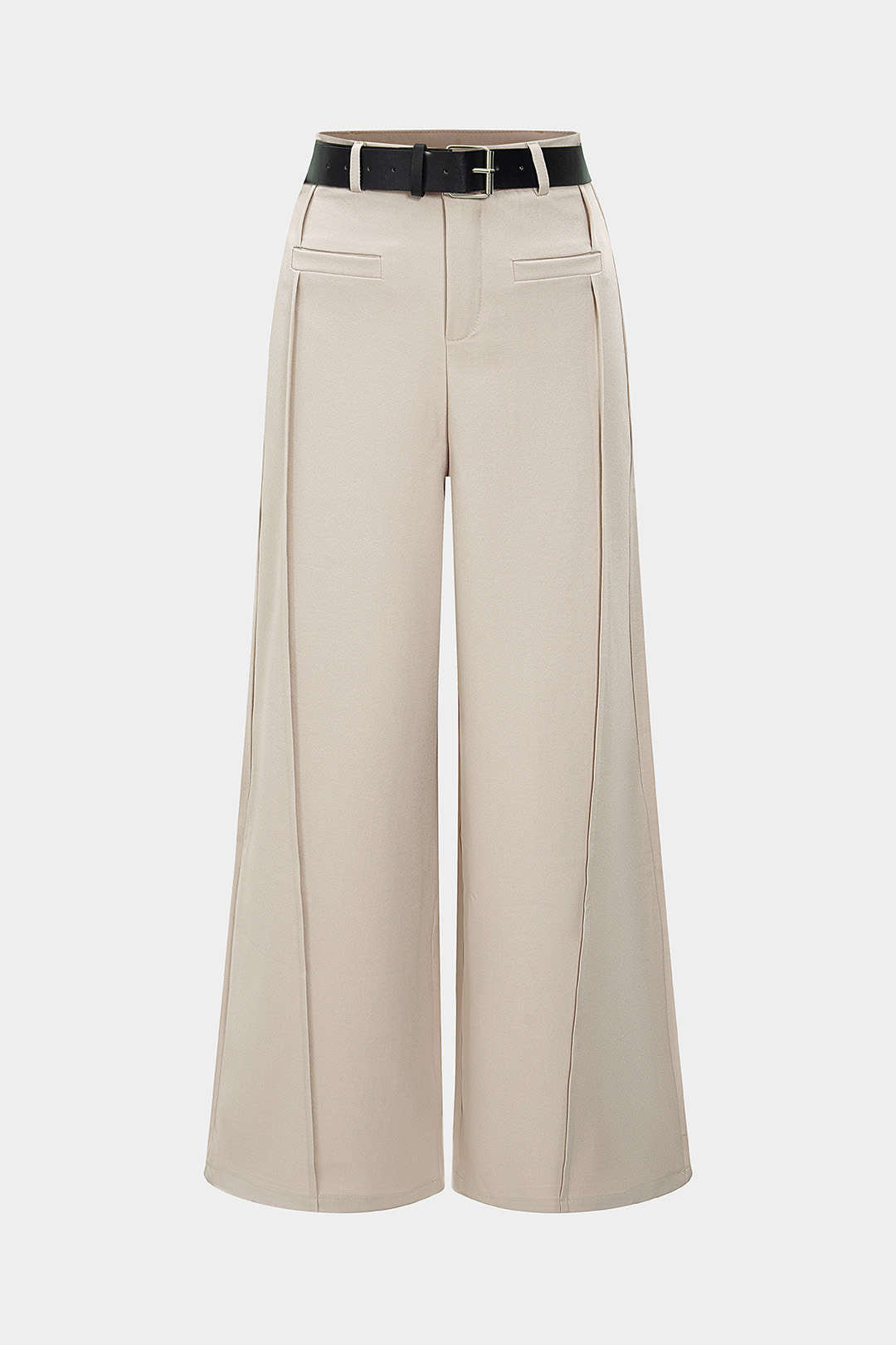 High Waist Belted Wide Leg Trousers