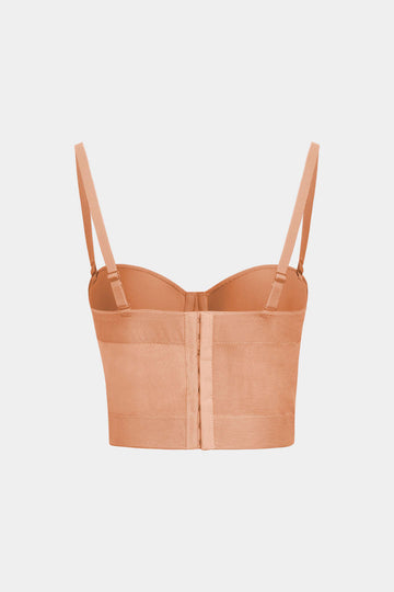 Top zo sieťoviny s kosticami Bustier