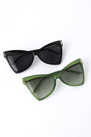 Angled Cat Eye Sunglasses