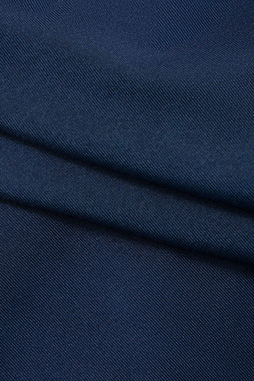 V-neck Wrap Tie Pleated Long Sleeve Mini Dress