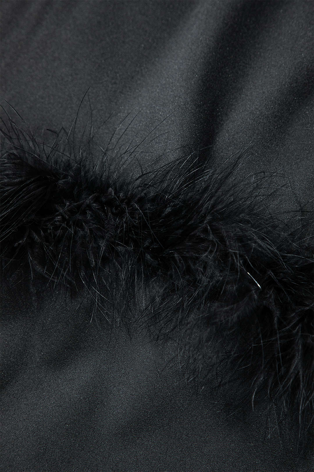 Rhinestone Embellished Feather Detail Slit Backless V-neck Maxi Dress
