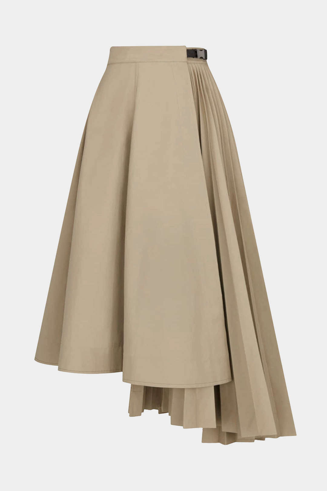 Pleated High Waist Asymmetrical Skirt