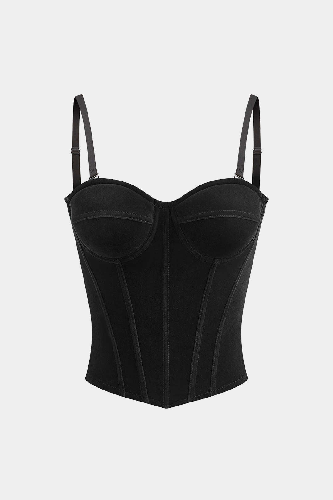 Samt Slip Bustier Korsett Taille Cami Top