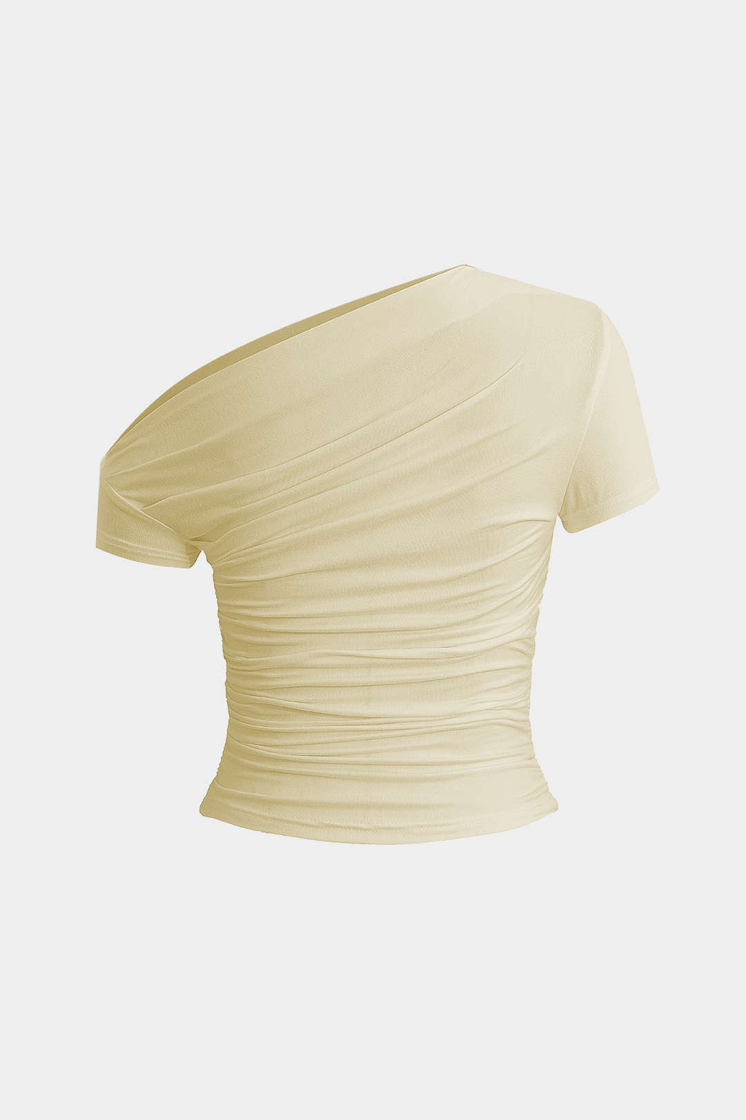 Basic Asymmetrical Ruched T-särk