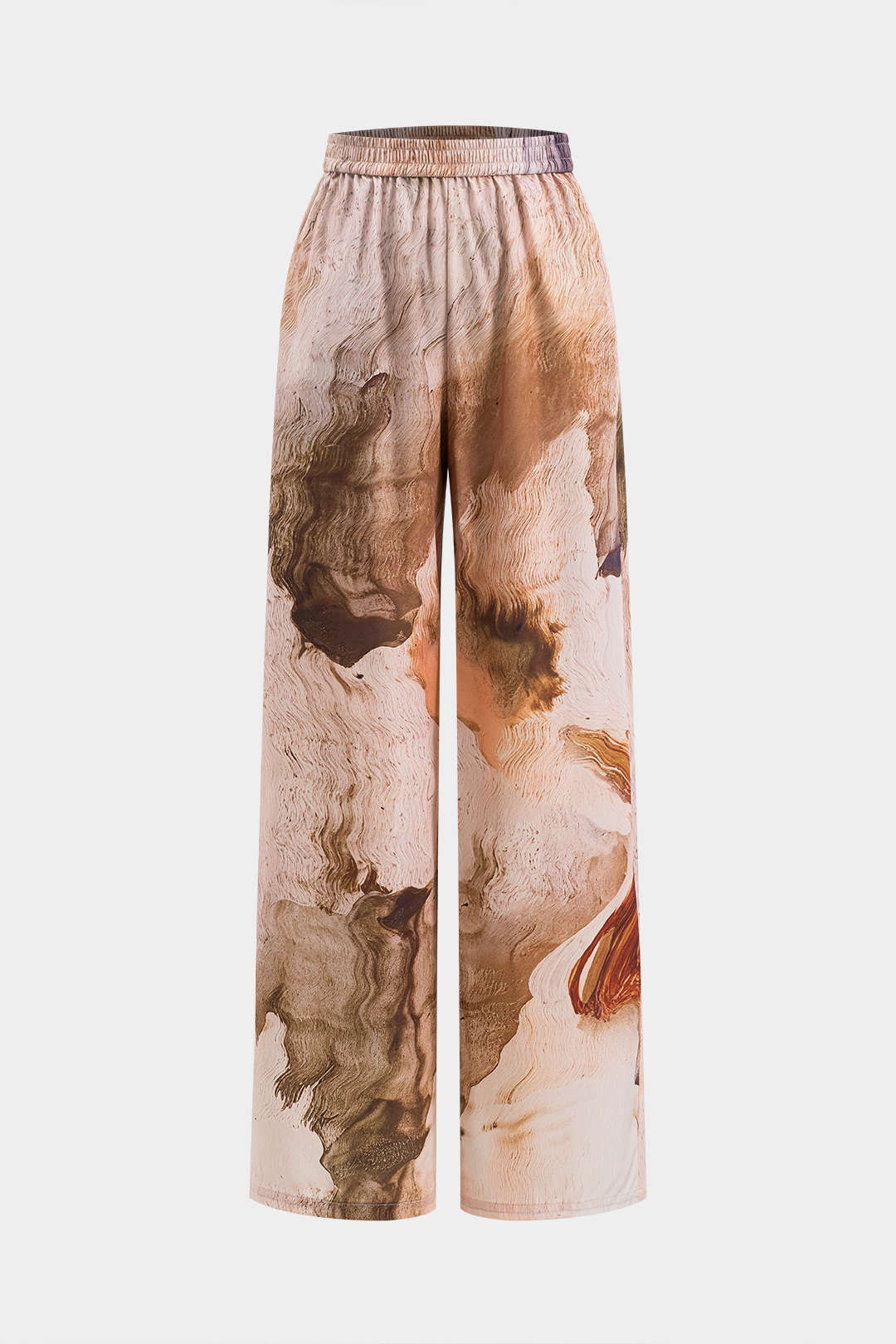 Retro Print  Wide Leg Trousers