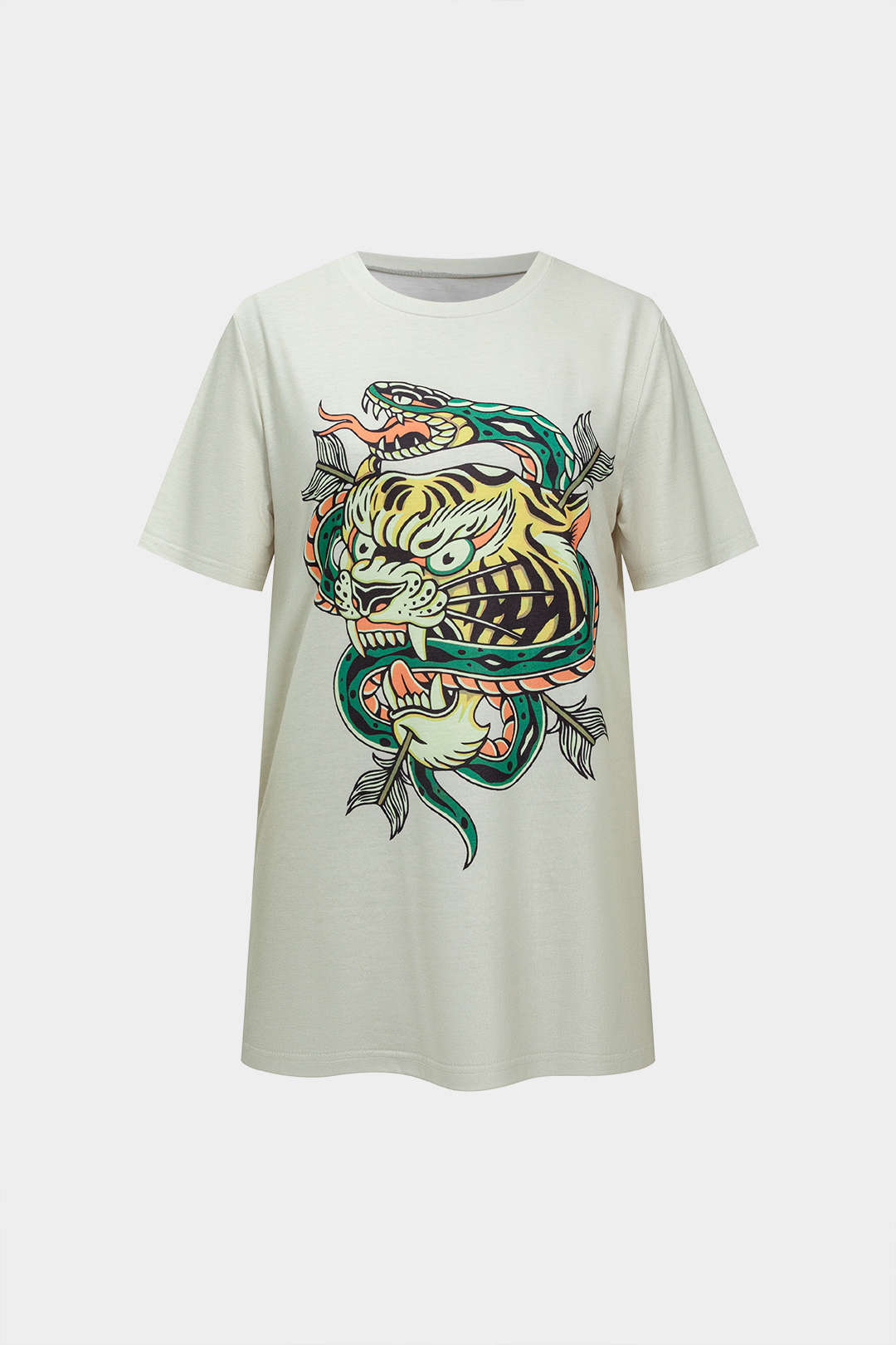 T-shirt con stampa in chinoiserie